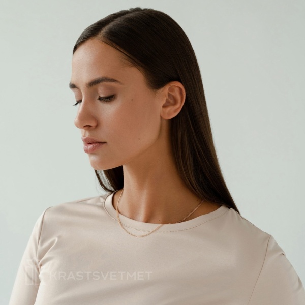 Цепь из красного золота 585, плетение «Ромб двойной»